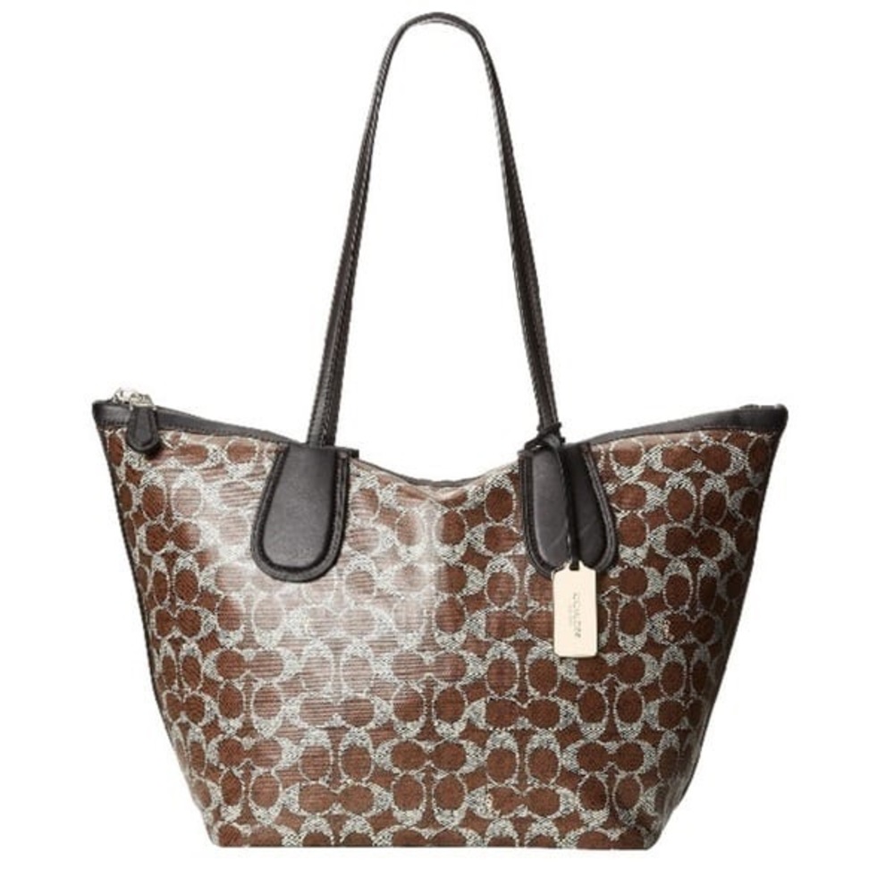 Coach signature Taxi zip top tote